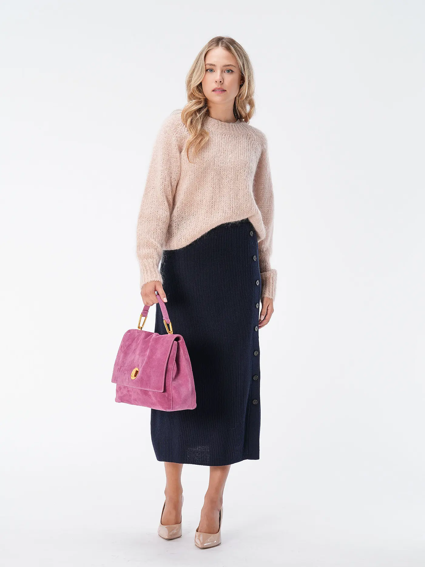 COCCINELLE | Ledertasche - Henkeltasche LIYA  SUEDE | pink